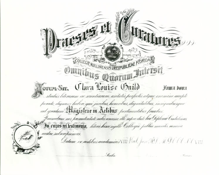 Clara Guilds Diploma